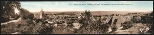 Klapp-AK Vaucouleurs /Meuse, Vue générale panoramique prise du plateau où s`élevait le château du Sire de Beaudricourt