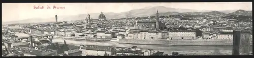 Klapp-AK Firenze, Totalansicht mit Mugnone