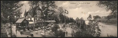 Klapp-AK Basel, Waldhaus in der Hardt