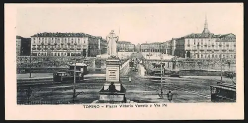 Mini-AK Torino, Piazza Vittorio Veneto e Via Po, Strassenbahn