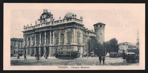 Mini-AK Torino, Palazzo Madama, Strassenbahn
