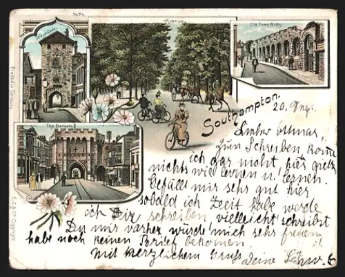 Mini-AK Southampton, Old Town Walls, West Gate, The Bargate