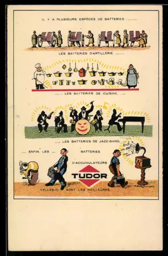 AK Tudor, Batteries d`Accumulaterus, Reklame