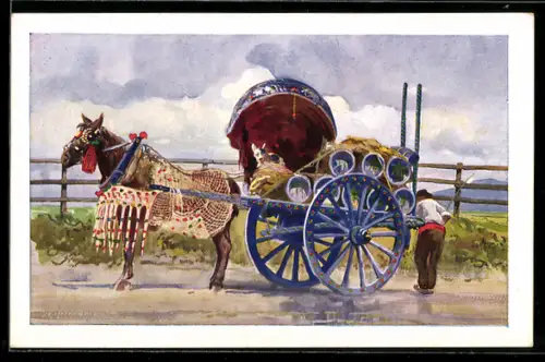 AK Roma, Carro a vino, Costumi Romani