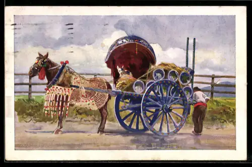 AK Roma, Carro a vino, Costumi Romani