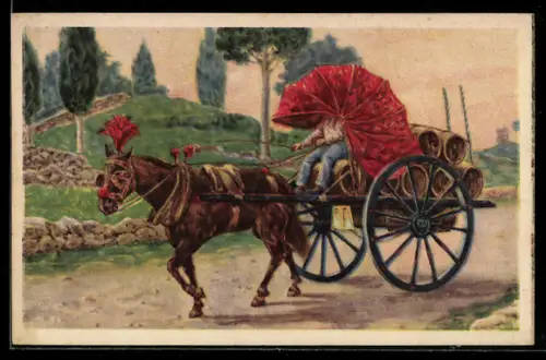 AK Roma, Carro da vino, Costumi Romani