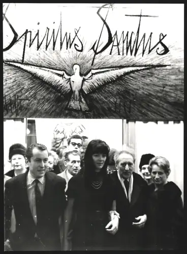 Fotografie Schriftsteller Jean Cocteau im Porträt, Spiritus Sanctus 1961, Grossformat 26 x 19cm