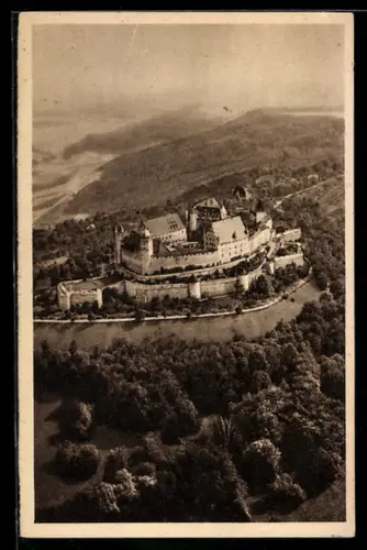 AK Coburg, Veste Coburg aus der Vogelschau, Ganzsache WHW Winterhilfswerk