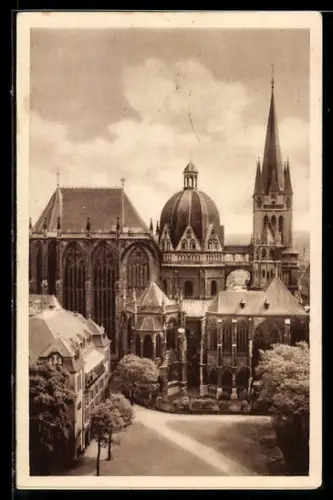 AK Aachen, Münster, Ganzsache WHW Winterhilfswerk