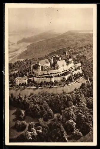 AK Veste Coburg aus der Vogelschau, Ganzsache WHW Winterhilfswerk