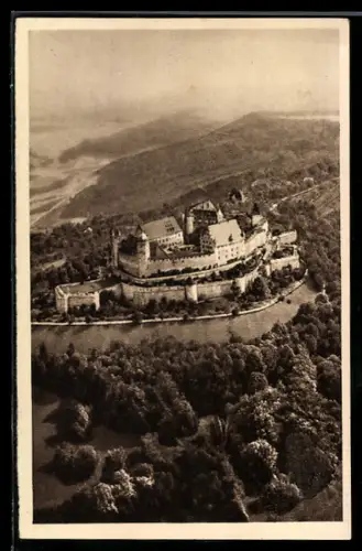 AK Veste Coburg aus der Vogelschau, Ganzsache WHW Winterhilfswerk