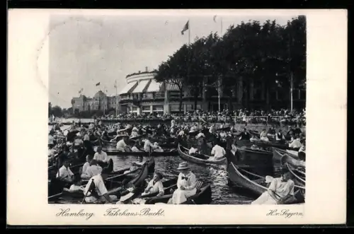 AK Hamburg, 31. Philatelistentag und Postwertzeichen-Ausstellung 1925, Fährhaus Bucht, Ganzsache