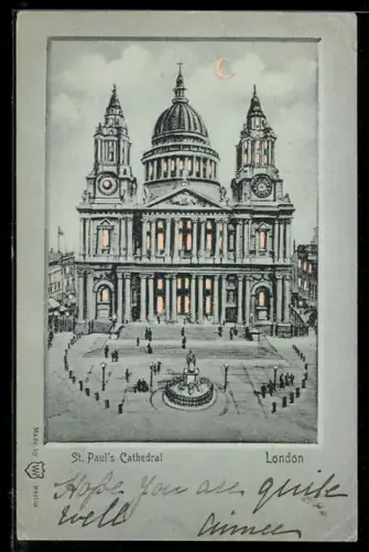 AK London, St. Paul`s Cathedral, Halt gegen das Licht