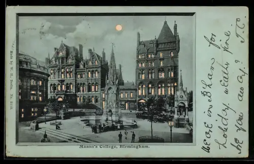 AK Birmingham, Mason`s College, Halt gegen das Licht