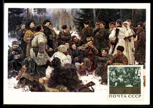 AK Sowjetische Soldaten nach dem Gefecht