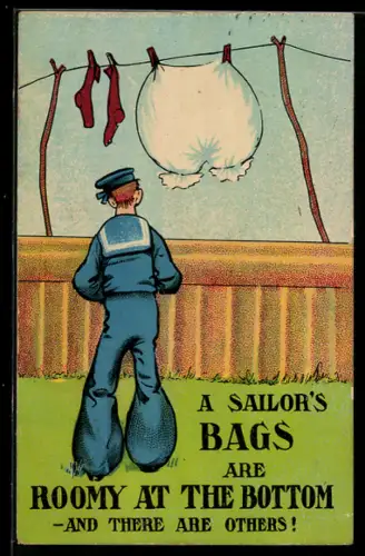 AK Seemann steht an einer Wäscheleine