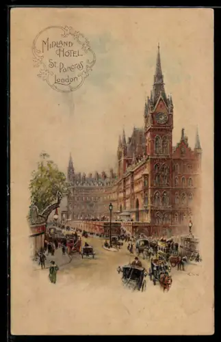 AK London, Midland Hotel, St. Pancras