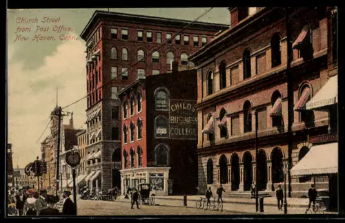 AK New Haven, CT, Church Street from Post Office
