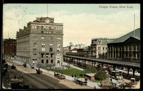 AK New York, NY, Cooper Union, Street Scene