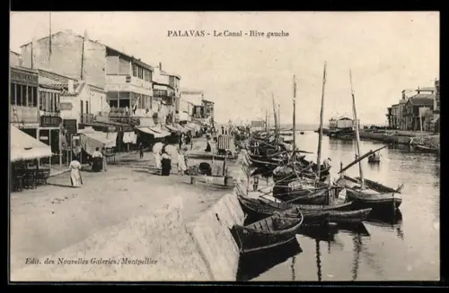 AK Palavas, Le Canal, Rive gauche