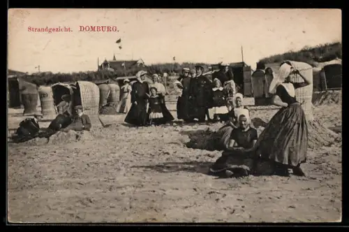 AK Domburg, Strandgezicht