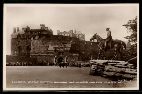 AK Edinburgh, Castle, Scottish National War Memorial and Earl Haig Statue