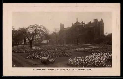 AK Stalybridge, Stamford Park, Refreshment Rooms and Flower Beds