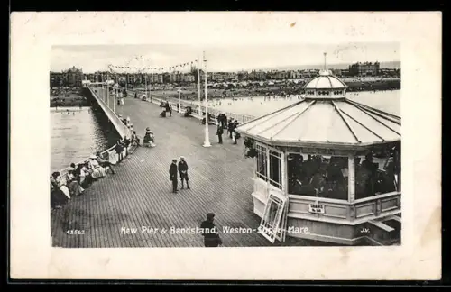 AK Weston-super-Mare, New Pier & Bandstand