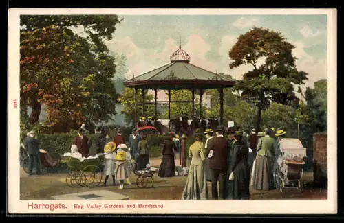 AK Harrogate, Bog Valley Gardens and Bandstand