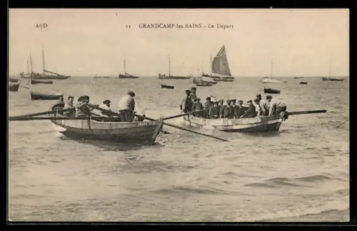 AK Grandcamp-les-Bains, Le Départ