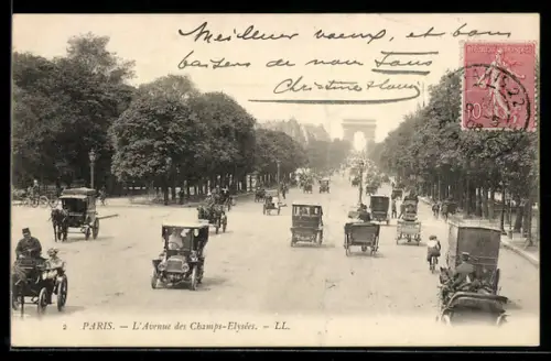 AK Paris, L`Avenue des Champs-Elysées