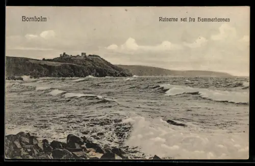 AK Bornholm, Ruinerne set fra Hammerhavnen