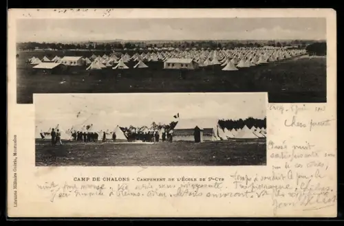AK St-Cyr, Camp de Chalons, Campement de l`Ecole