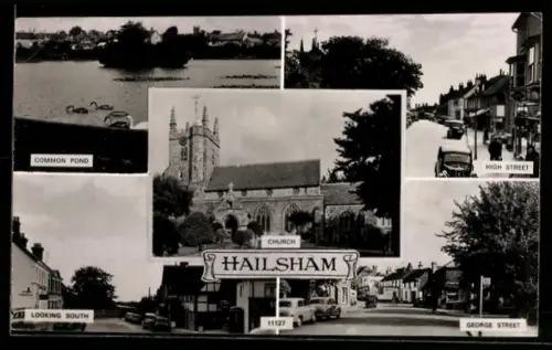 AK Hailsham, Church, Common Pond, High Street, Looking South, George Street