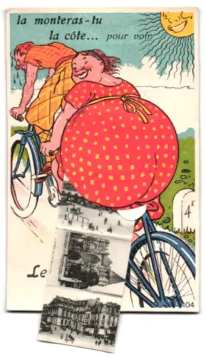 Leporello-AK Le Mans, Place du Préfecture, Abside de la Cathédrale, La Gare, Bateaux-Lavoirs