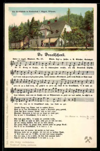 Lied-AK Anton Günther Nr. 25: Da Draakschenk, Die Dreckschänke in Breitenbach