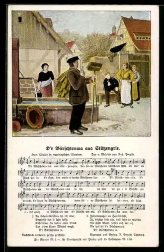 AK Lied: D`r Bärschtenma aus Stützengrie, Bürstenverkäufer