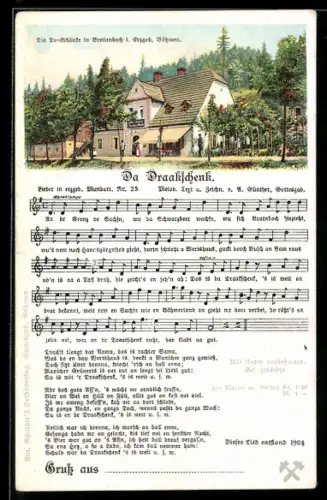 Lied-AK Anton Günther NR 25: Da Draakschenk