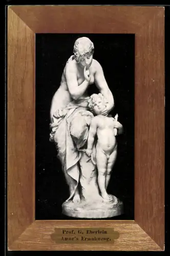 AK Marmorstatue Amor`s Ermahnung von Prof. G. Eberlein