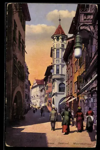 AK Bozen, Blick in die Museumstrasse