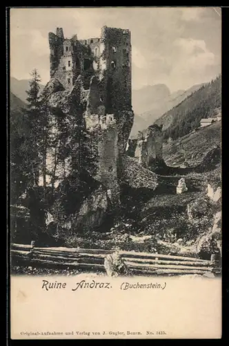AK Andraz, Ruine mit Umgebung im Buchenstein-Tal