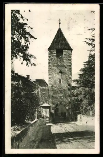 AK Meran, Strassenpartie mit Passeiertor