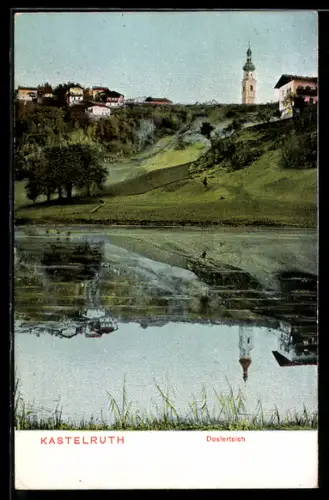 AK Castelrotto, Ortsansicht mit Kirche