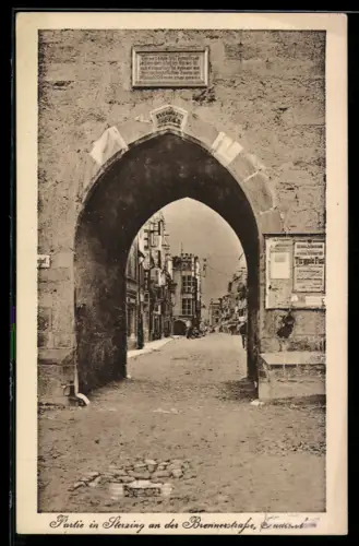 AK Sterzing, Partie a. d. Brennerstrasse