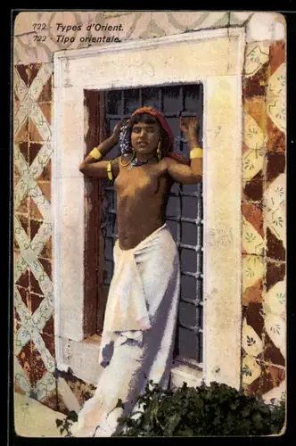 AK Types d`Orient, halbnacktes Mädchen, Lehnert & Landrock
