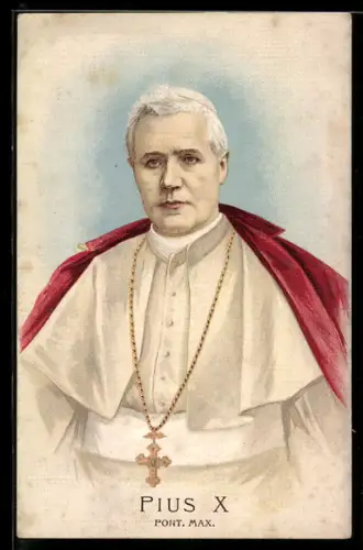 AK Portrait Papst Pius X.