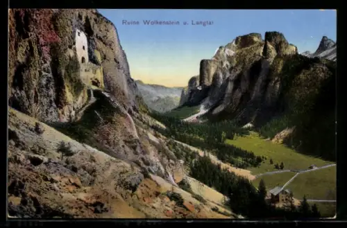 AK Wörschach, Ruine Wolkenstein u. Langtal