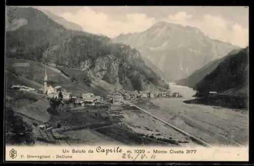AK Caprile, Panorama mit Monte Civetta