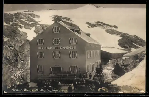 AK Stilfser Jochstrasse, Hotel Ferdinandshöhe