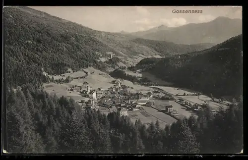 AK Gossensass, Ortsansicht aus der Vogelschau